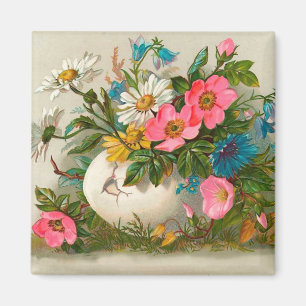 Aimant Fleurs de Pâques Art Floral Vintage