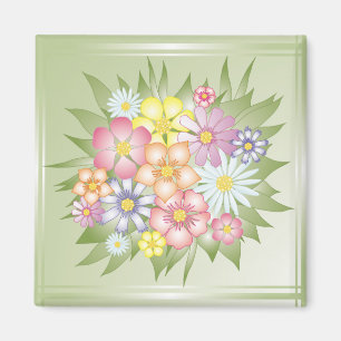 Aimant fleurs de pré