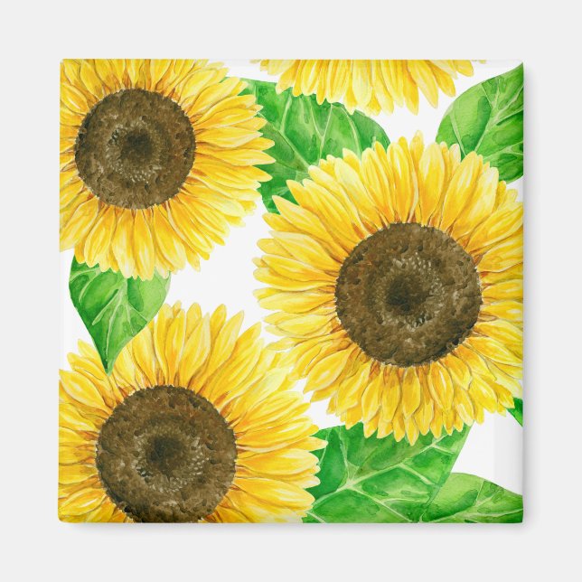 Aimant Fleurs de soleil (Devant)