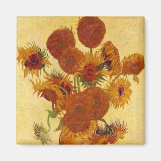 Aimant Fleurs de soleil dans un vase (F454) Van Gogh Art