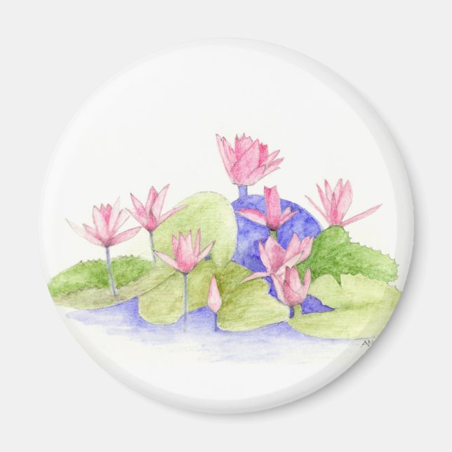 Aimant Fleurs d'eau (Devant)