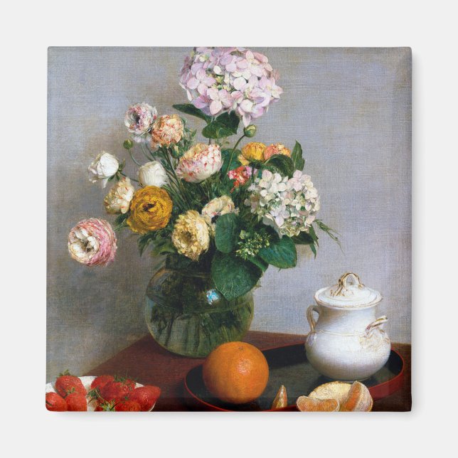 Aimant Fleurs et fruits, Henri Fantin-Latour (Devant)