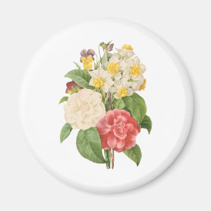 Aimant Fleurs Florales Vintage Camélia Jonquille par Redo