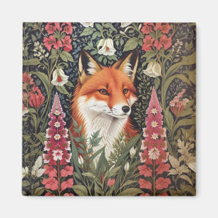 Aimant Fleurs Fox et Foxglove William Morris Inspiré