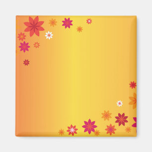Aimant Fleurs orange