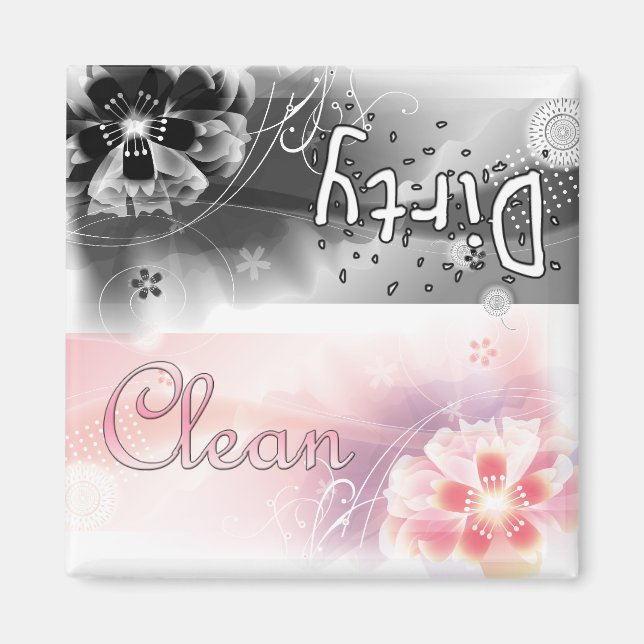 Aimant Fleurs - Propres ou sales (Devant)