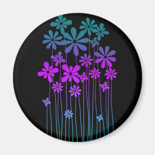 Aimant Fleurs rétro