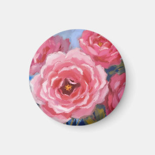 Aimant Fleurs roses