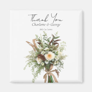 Aimant Fleurs rustiques mariage bouquet mariage faveurs