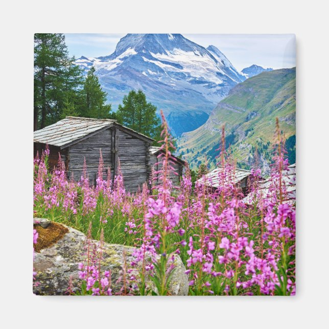 Aimant Fleurs | Summer Matterhorn Suisse (Devant)
