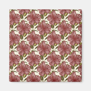 Aimant Fleurs tropicales sans couture motif   fleurs roug