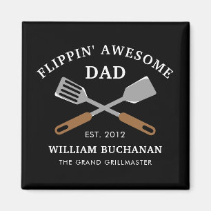 Aimant Flippin Awesome Papa BBQ Père personnalisé