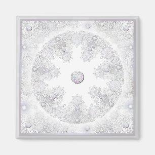 Aimant flocon blanc