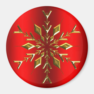 Aimant Flocon de neige Gold Christmas Star