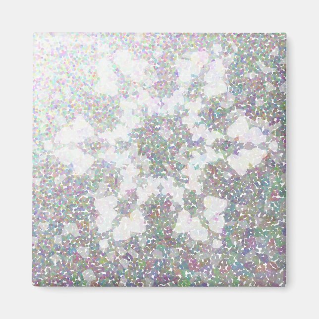 Aimant Flocon de neige impressionniste (Devant)
