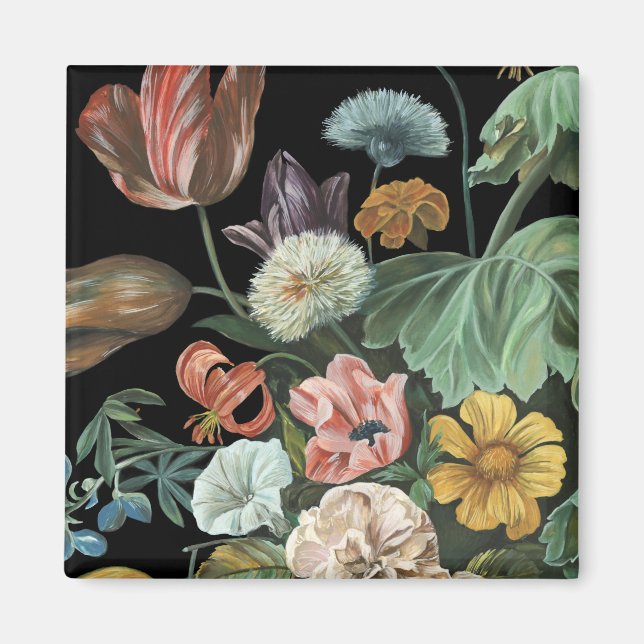 Aimant Floral baroque - Bouquet de fleurs (Devant)