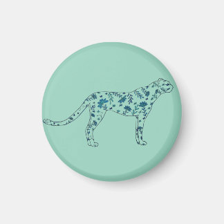 Aimant Floral cheetah