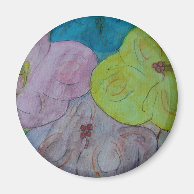 Aimant floral d'été Abstrait (Devant)