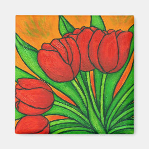 Aimant floral génial de tulipe