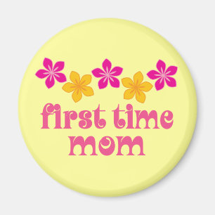 Aimant Floral première fois maman