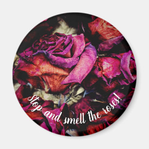 Aimant Floral Roses rouges rouges