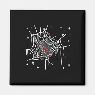 Aimant Floral Spider Web Lazy Costume d'Halloween mignon
