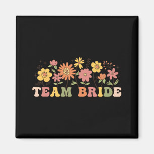Aimant Floral Team Bride Fleur sauvage Mariage Bacheloret