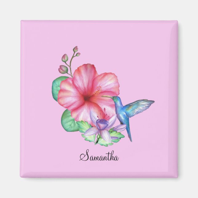 Aimant floral tropical (Devant)