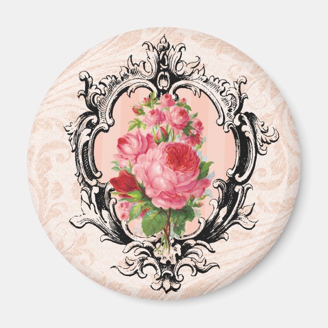 Aimant floral vintage (Devant)