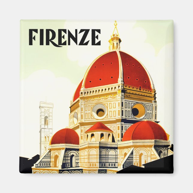 Aimant Florence Italie voyage vintage (Devant)