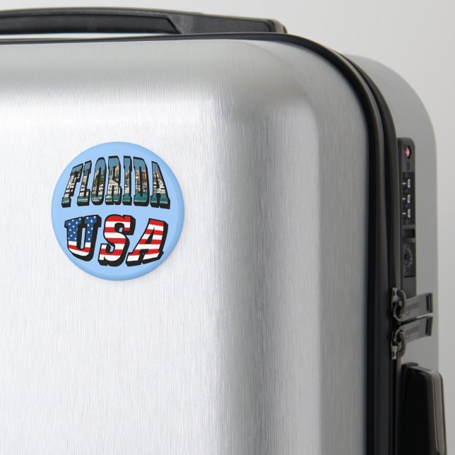 Aimant Floride Photo et USA Flag Text (In Situ (Bagages))