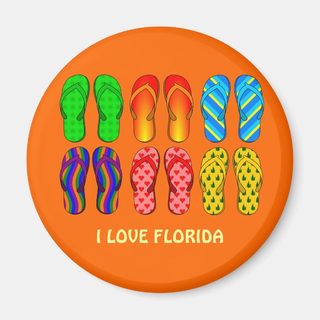 Aimant Floride : Tongs (Devant)