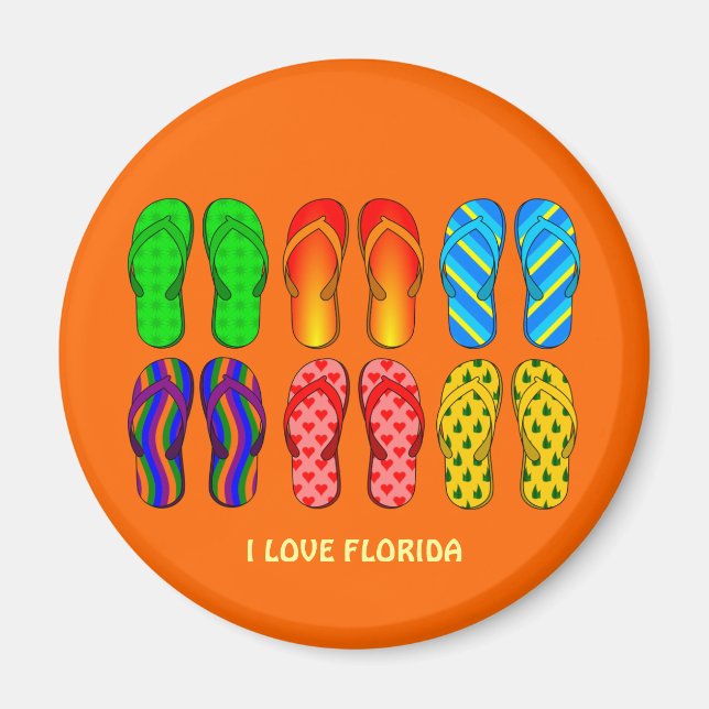 Aimant Floride : tongs (Devant)