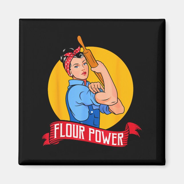 Aimant Flour Wer - Funny Baking &amp; Pastry Baker - Baki (Devant)