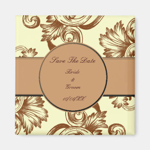 Aimant Flourish vintage (brun clair)