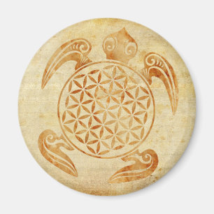 Aimant Flower of Life / Blume des Lebens - turtle stone