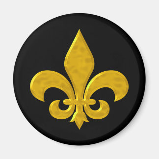 Aimant Fluer De Lis Or Martelé