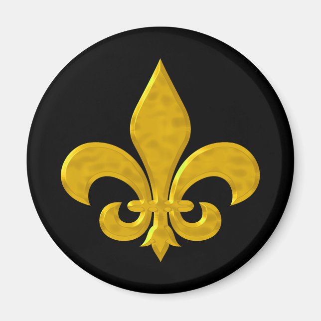 Aimant Fluer De Lis Or Martelé (Devant)