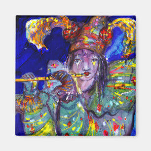 Aimant FLUTIST IN BLUE / Venetian Carnival Night