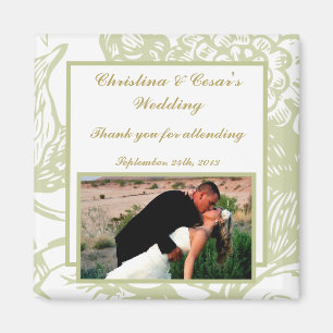 Aimant Flux de marguerite de 2 po x 2 po au Faire-part ma