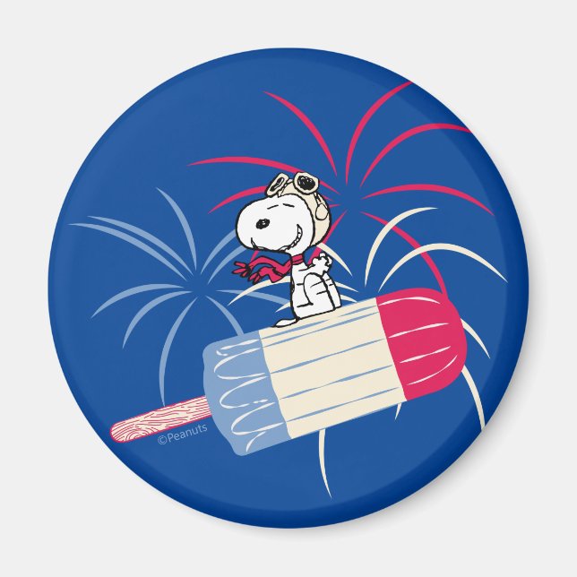 Aimant Flying Ace Snoopy on Ice Pop (Devant)