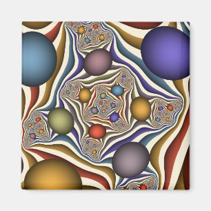 Aimant Flying Up Colorful Moderne Art Fractal Abstrait