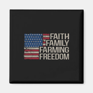 Aimant Foi Famille Agriculture Liberté Drapeau Américain 