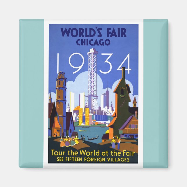 Aimant Foire mondiale de Chicago 1934 (Devant)