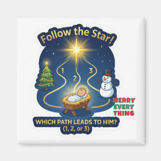Aimant Follow the Star Maze Game Nativity Christmas Magne