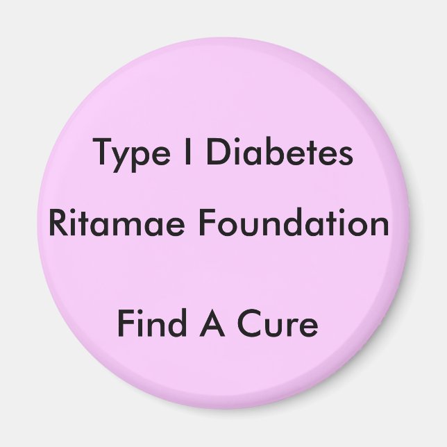 Aimant Fondation Ritamae, Trouver Un Traitement, Diabète  (Devant)