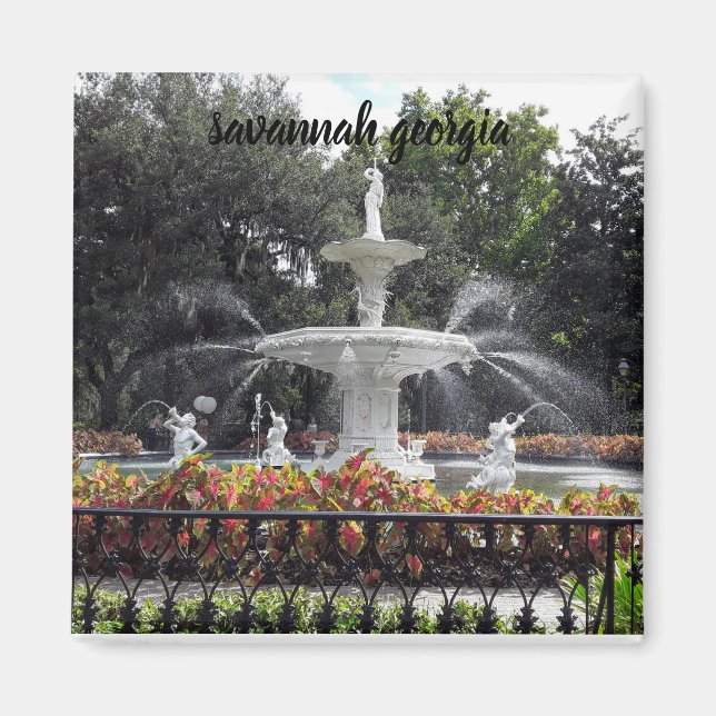 Aimant fontaine de savannah georgia (Devant)