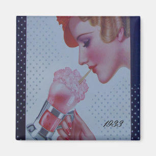 Aimant Fontaine de soude vintage 1933