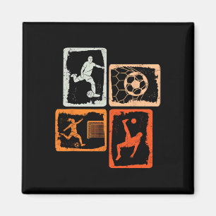 Aimant Football Rétro Coloré