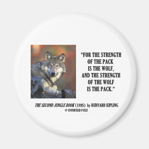 Aimant Force de Rudyard Kipling de la citation de loup de